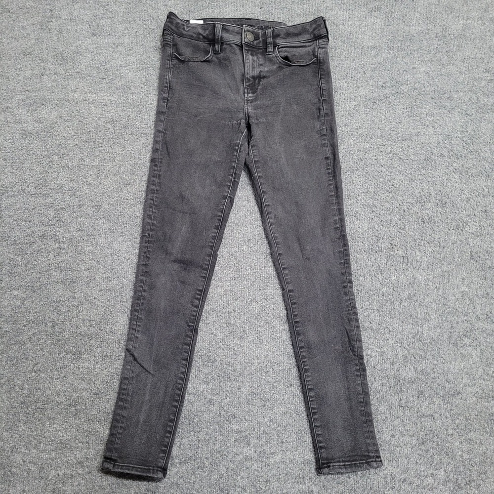 American Eagle Jeans Womens Size 4 Black Skinny Next Level Stretch Regular Denim